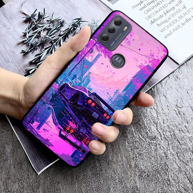 Чехол для телефона для Moto G85 G55 G05 G14 G75 G31 G50 G10 G20 G30 G60 G13 G32 G84 G54 G53 G72 G24 Power Япония Автомобиль Аниме