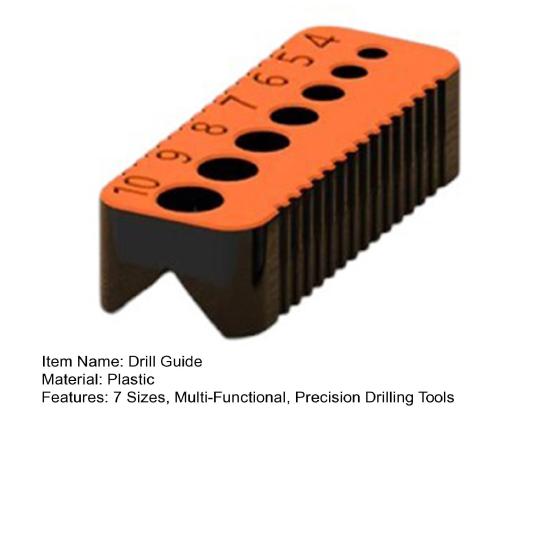 Drill Bit Guide 4-10MM 7 Sizes Multi-Functional Drill Jig Block Straight Holes Drill Block Guide Woodworking Precision Drilling Tools