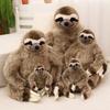 Simulation Sloth Plush Doll Soft Three-toed Sloth Stuffed Toy Life-like Animal Plush Cushion Pillow Toy Christmas Present