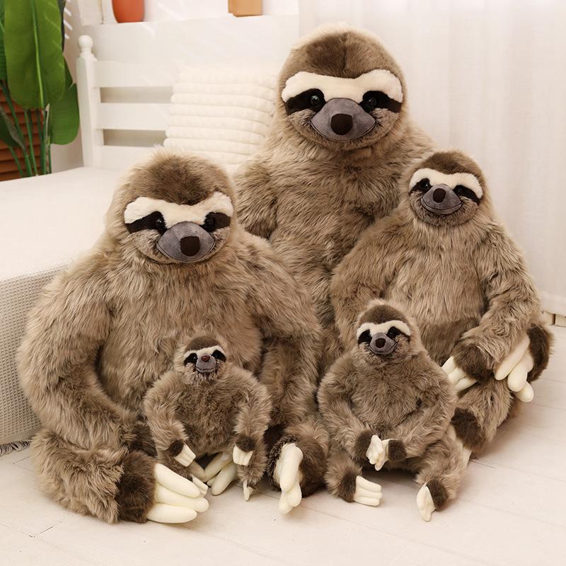 23-70cm Simulation Sloth Soft Dolls Animals Pillow Cartoon Creative Decor Toys Baby Comfort Christmas Halloween Birthday Gifts