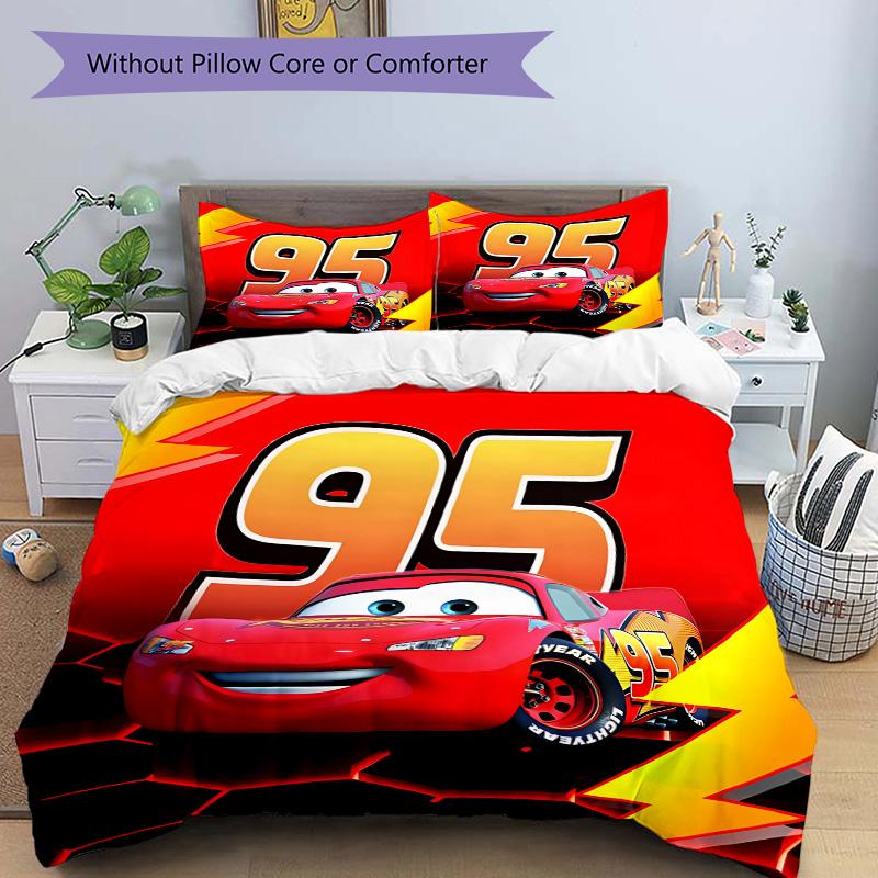 Mcqueen'S Print 3Pcs Bedding Setduvet Cover With 2 Bedropillowcase Home Birthday Gift