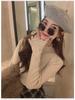 Ruffled Half-High Collar Knit Sweater for Women - Autumn/Winter 2025 Long Sleeve Top