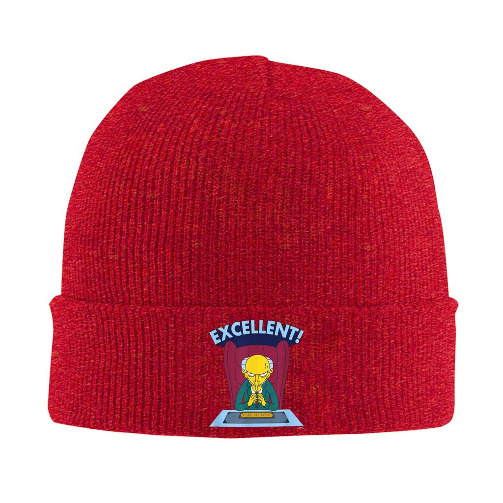 The Ssimpson Mr Burns Excellent Beanie Hats Funny Knit Hat Autumn Winter Outdoor Sport Caps Graphic Warm Soft Bonnet Hats