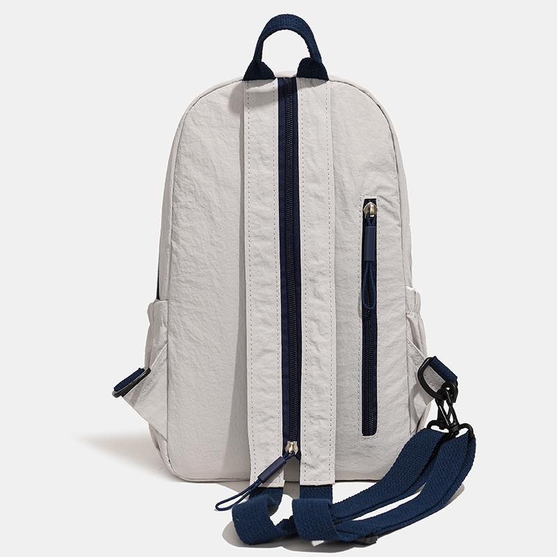 Waterproof Backpack with Front Pocket Nylon Solid Color Casual Backpack