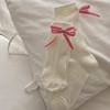 5 Pairs of New Spring and Summer Women's Plaid Bow Mid Calf Stacking Socks