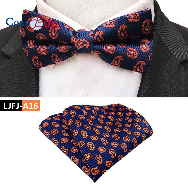 Костюм-двойка с галстуком-бабочкой и нагрудным платком с узором пейсли