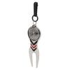 Golf Divot Repair Tool Golf Club Ball Putting Court Pitchfork Key Chain Type for Ground
