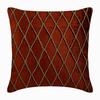 Pillow Cover Rust Throw Pillow Cover Accent Couch Sofa Pillow Case Rust Velvet Gold Bead Embroidered Orange Pillow Cover - Sumac Gold