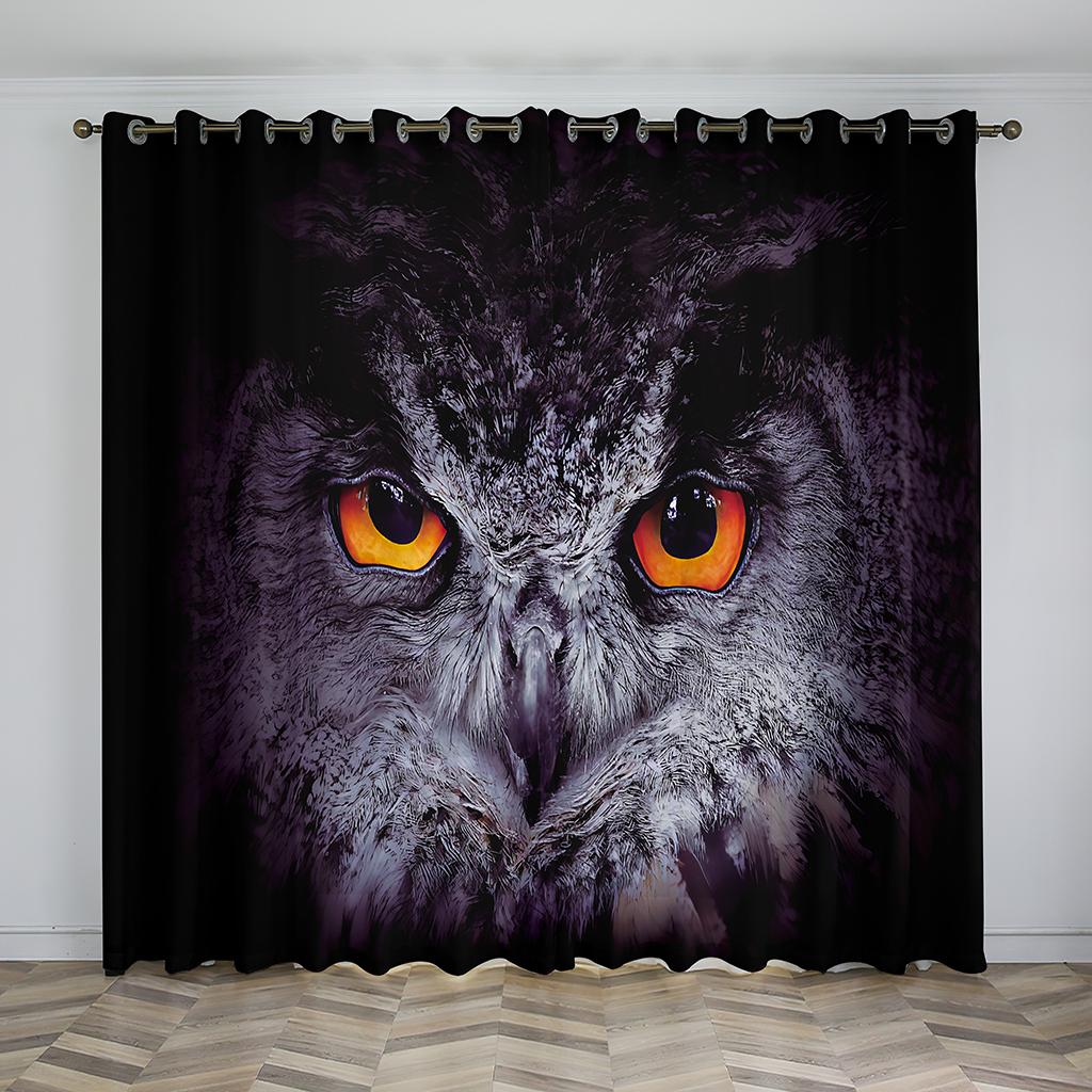 Реалистичные перья совы, шторы с 3D принтом, оконные шторы для спальни, гостиной, декор, декор для окон