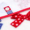 COLORFUL CANDY STYLE Loop Towels for Set of 2 with Polka Dot and Striped French N8504120 Girls, Imabari, Kindergarten/Preschool, Loops, Ribbon,