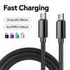 66 Вт Нейлоновый плетеный 1 м 2 м 3 м USB C Кабель для быстрой зарядки для 15 16 Pro Max Samsung S24 OPPO Кабель для зарядки