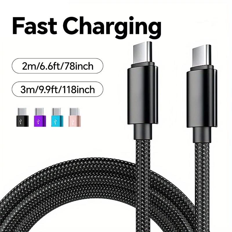 66 Вт Нейлоновый плетеный 1 м 2 м 3 м USB C Кабель для быстрой зарядки для 15 16 Pro Max Samsung S24 OPPO Кабель для зарядки