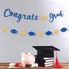 Glittering Graduation Party Hanging Decoration Congrats Grads Hanging Ornament for Class of 2025 for School Graduate