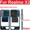 Middle Frame Housing Bezel For OPPO Realme X2 Middle Frame Holder with Side Keys Camera Lens Cover Parts