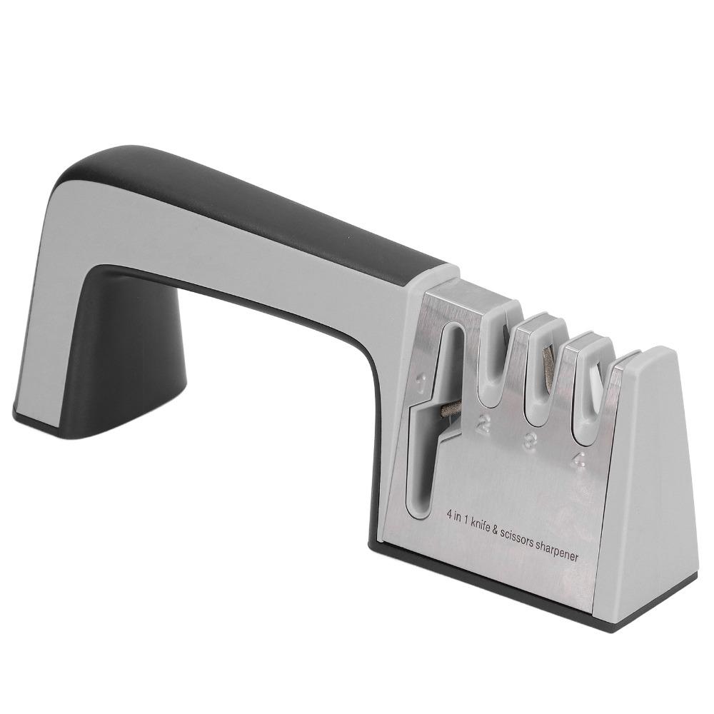 Stainless Steel Ceramic ABS Pocket Knife Sharpener Knife Sharpening Tool  Home Kitchen Cooking