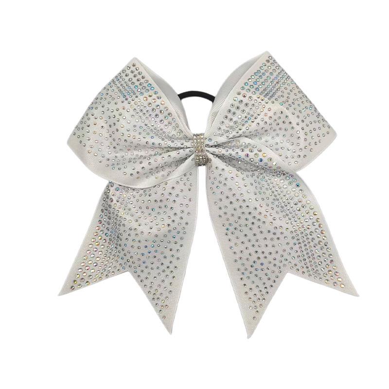 Красный с блестками и стразами cheerleading бант с резинкой для волос