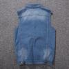 Cotton Jeans Sleeveless Jacket Vest Men's Denim Jeans Vest