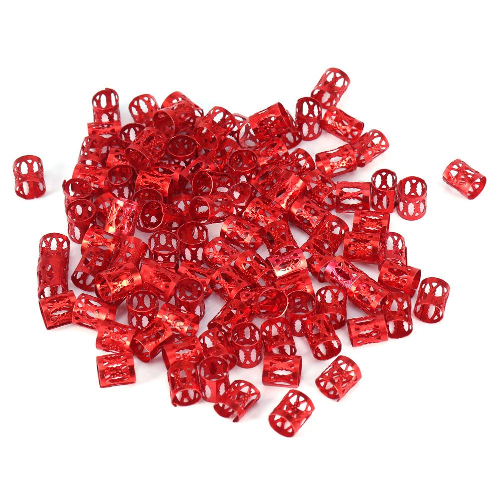 Hair Beads 100PCS/Bag New Colorful Hair Braiding Beads Rings Cuff Styling Decoration Tools 7 Colors Hair Braid Rings