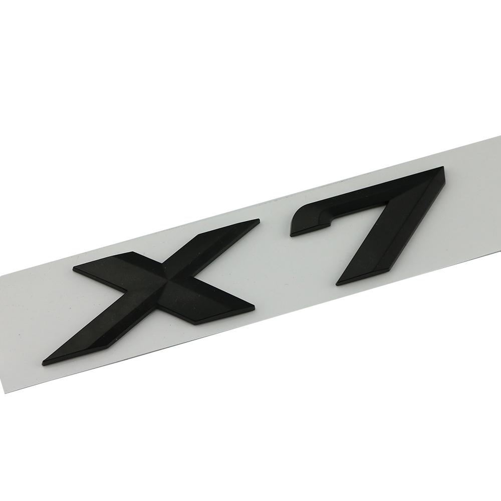 3D ABS Black Chrome Letters For Cars Rear Trunk Badge X7 R59 Emblem Logo Car Sticker For BMW X7 G07 X7 BMW lettering Accessories