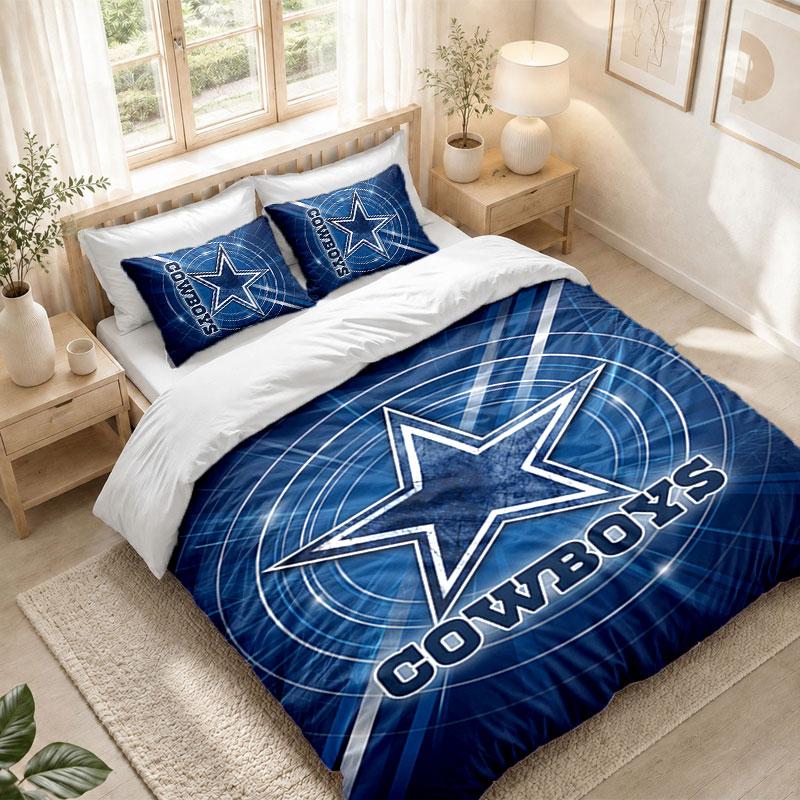 Комплект постельного белья 1 пододеяльник 2 наволочки Принт Dallas Cowboys Спальня Домашний декор