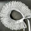 Renaissance Neck Ruff Elizabethan Lace Ruffle Fake Collar Vintage Clown Choker Shawl Detachable Collar Victorian Costume