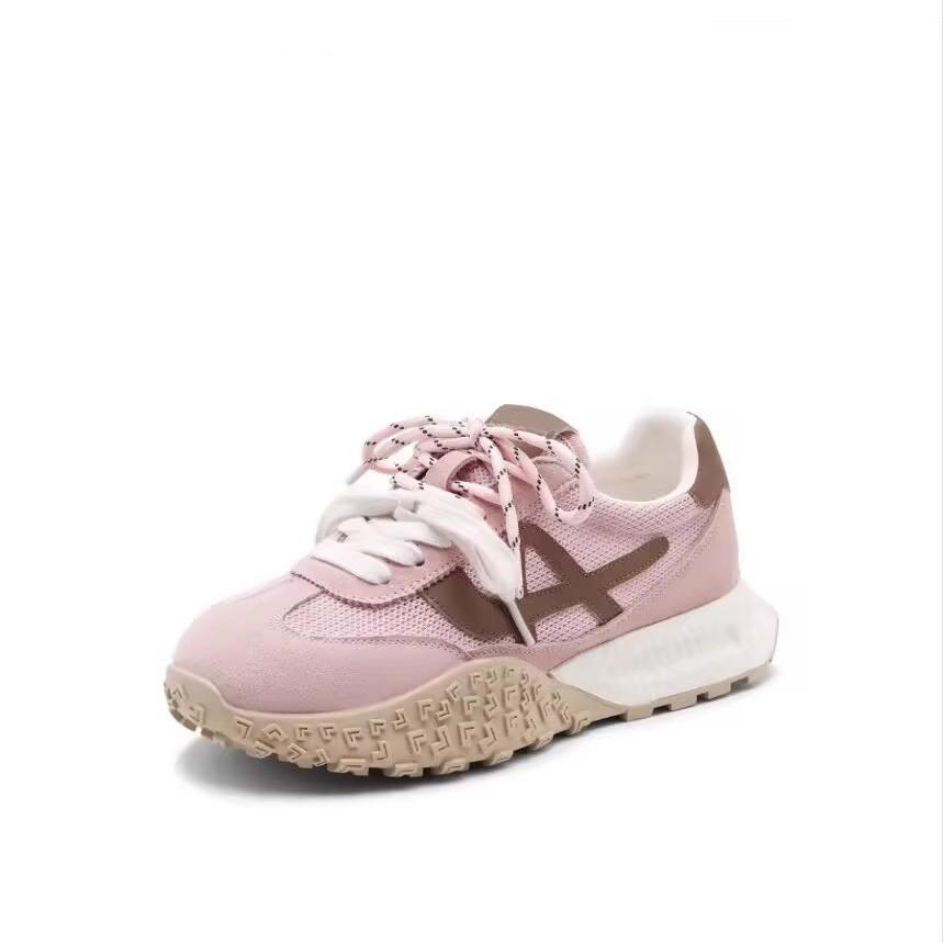 Универсальные кроссовки Dexun с толстой подошвой и контрастным цветом, женские, 2025, удобные и легкие, сетчатые, дышащие, для спорта и отдыха, кроссовки Forrest Gump