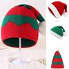 Knitting Plush Ball Soft Beanie Strip Santa Hat Comfortable Knitted Christmas Hat  Women