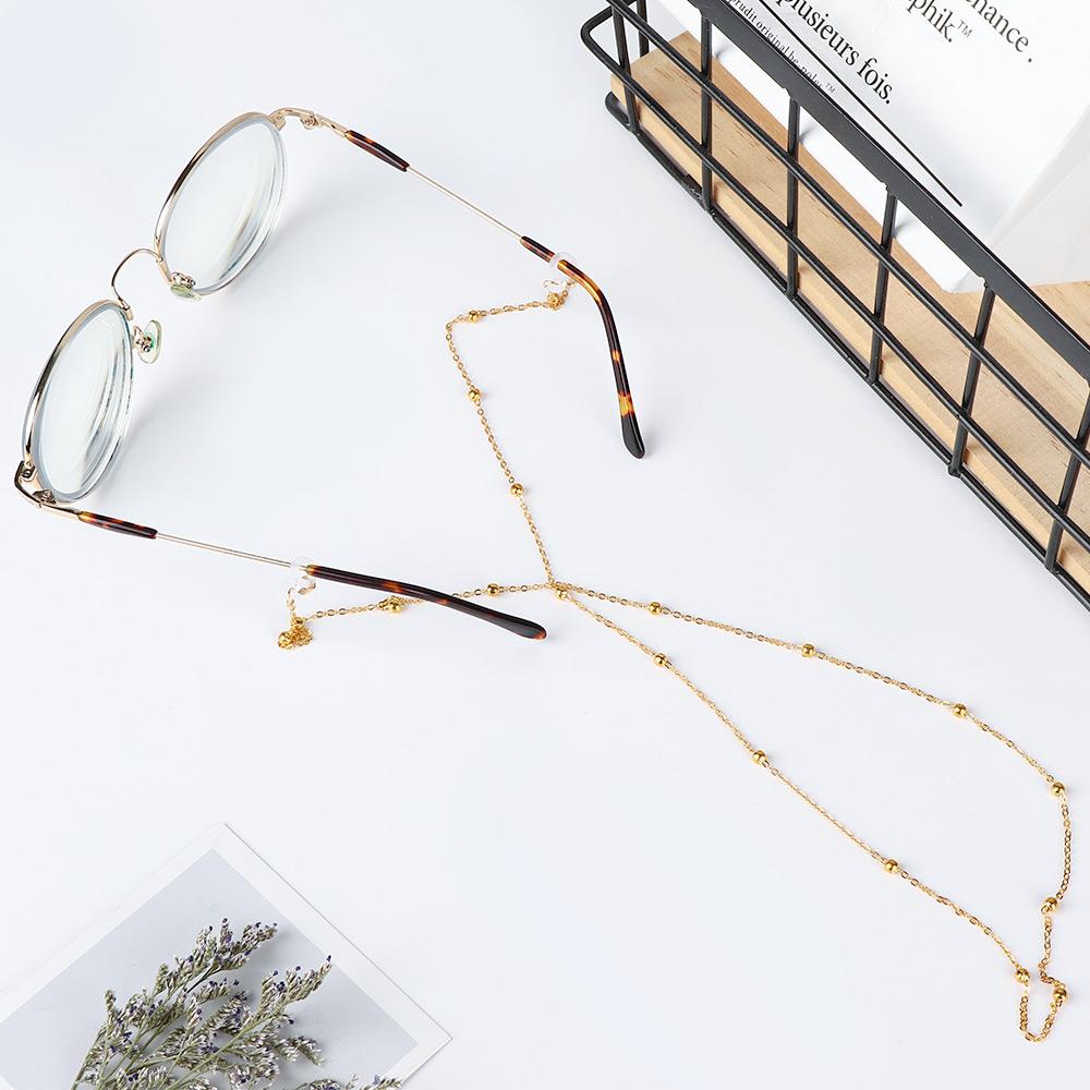 Eyeglass Lanyard Man Fashion Eyewear Straps Beads Silver Sunglasses Reading Gold Glasses Chain