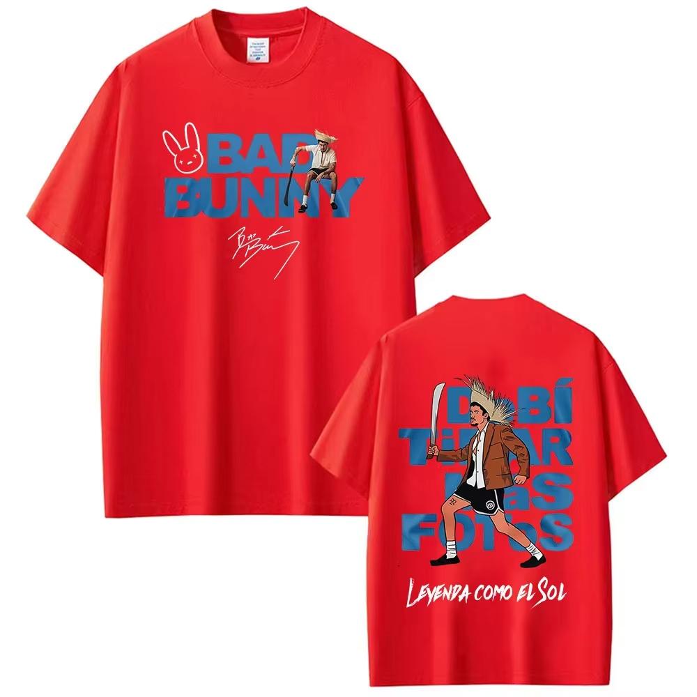 Rapper Bad Bunny Tour 2026 Debi Tirar Mas Fotos DTMF Merch TShirts Unisexs Fashion Hip Hop Pop Music Short Sleeve Streetwear