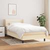 3126282 vidaXL Divan Bed with Mattress Cream 80x200 Cm Fabric