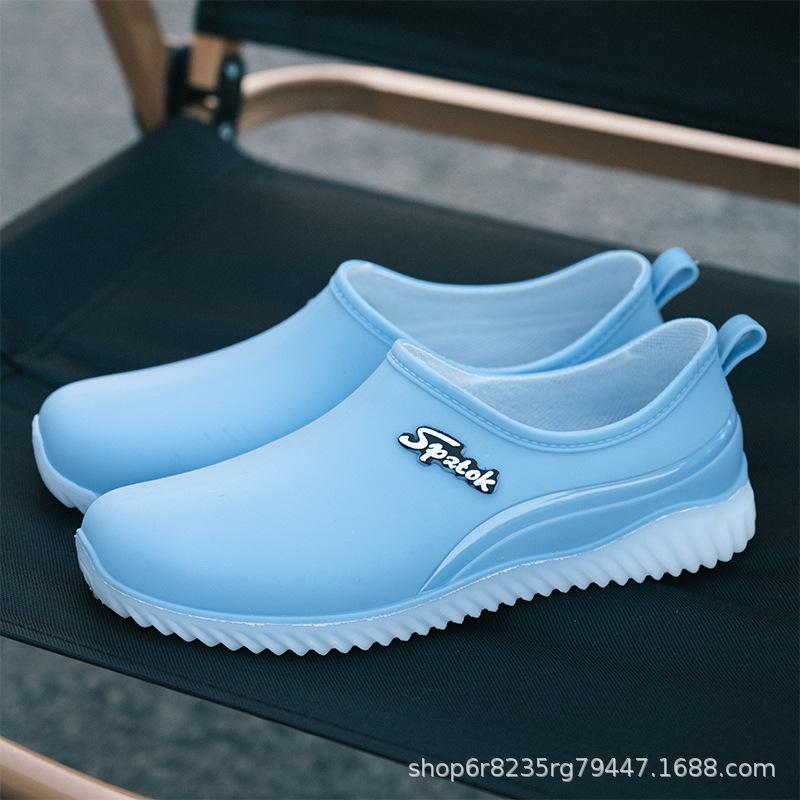 New Shallow Mouth Four-season Rain Shoes Women's Short Tube Non-slip Waterproof Shoes Low-top Work Rubber Shoes