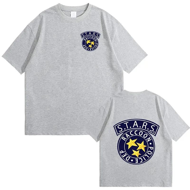 Resident Evil Logo Print T-Shirt for Men & Women Harajuku Y2k Vintage T-Shirt Summer Cotton Couple Plus Size T-shirt