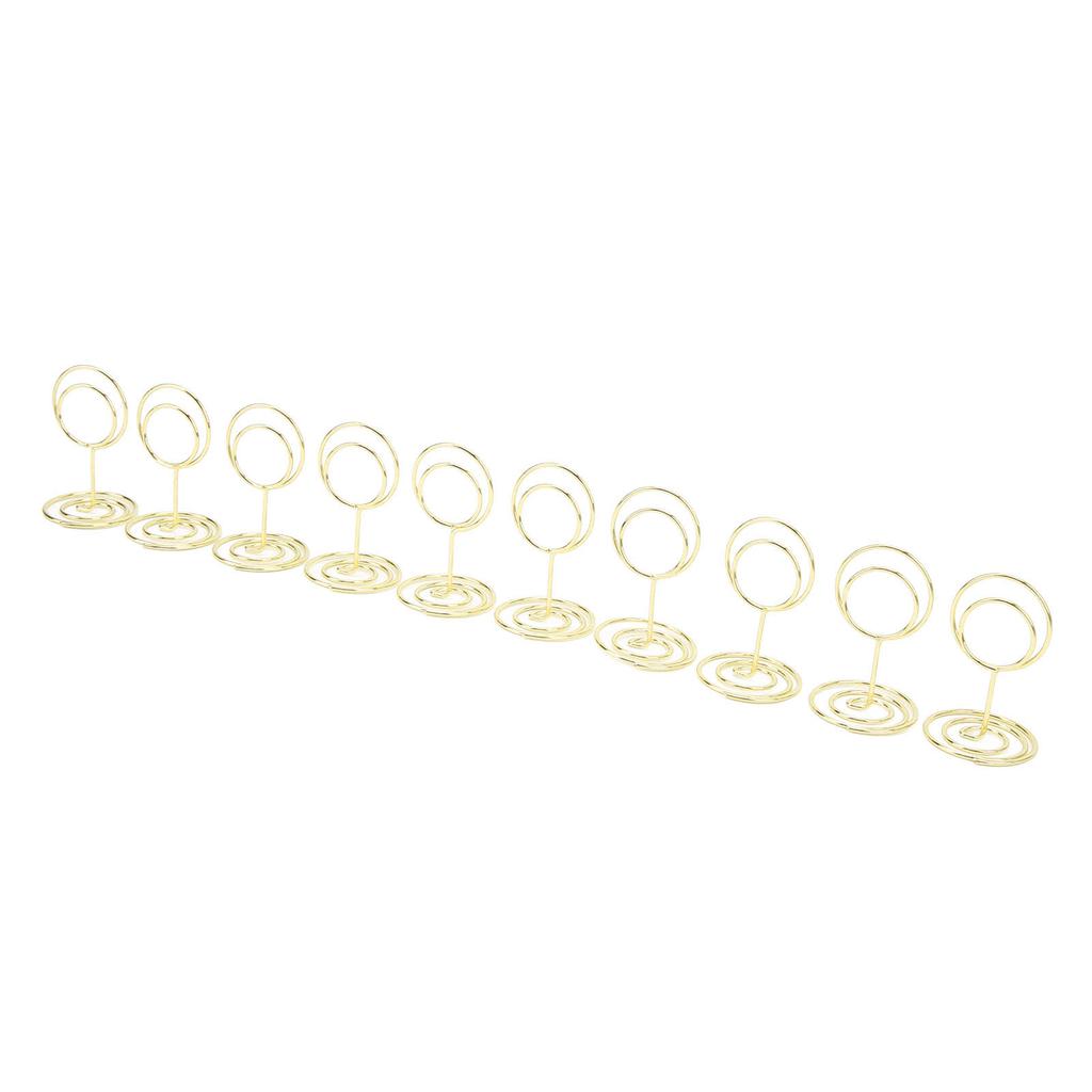 20Pcs Table Number Stands Round Shaped Stable Electroplated Metal Widely Used Place Card Holder for Wedding Party