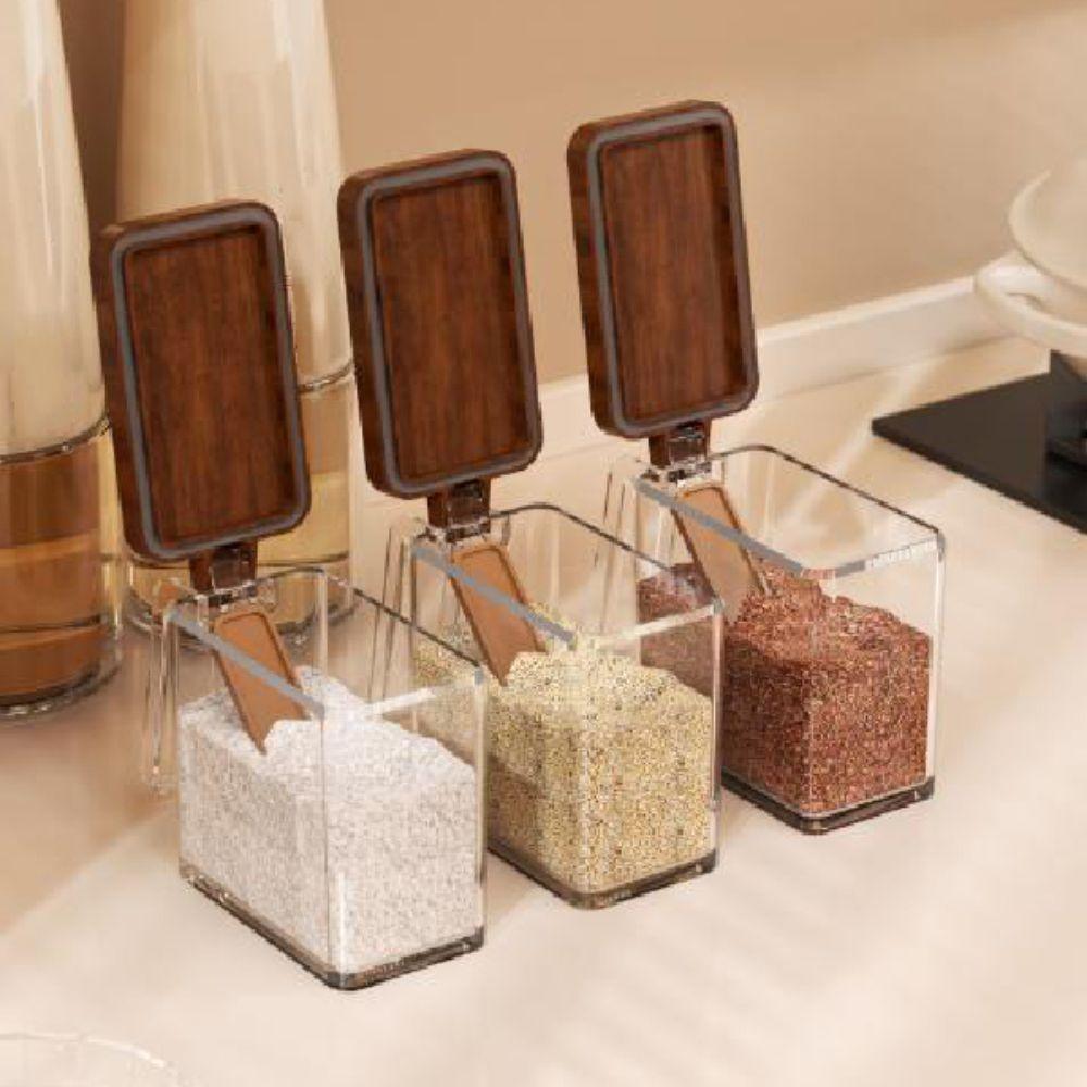 Leak-proof Seasoning Jars Sealed Spice Storage Box Condiment Storage Container Kitchen Supplies