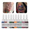 10Pcs 80g Tattoo Inks Sanitary Long Lasting Synthetic Bottle Tattoo Ink for Skin