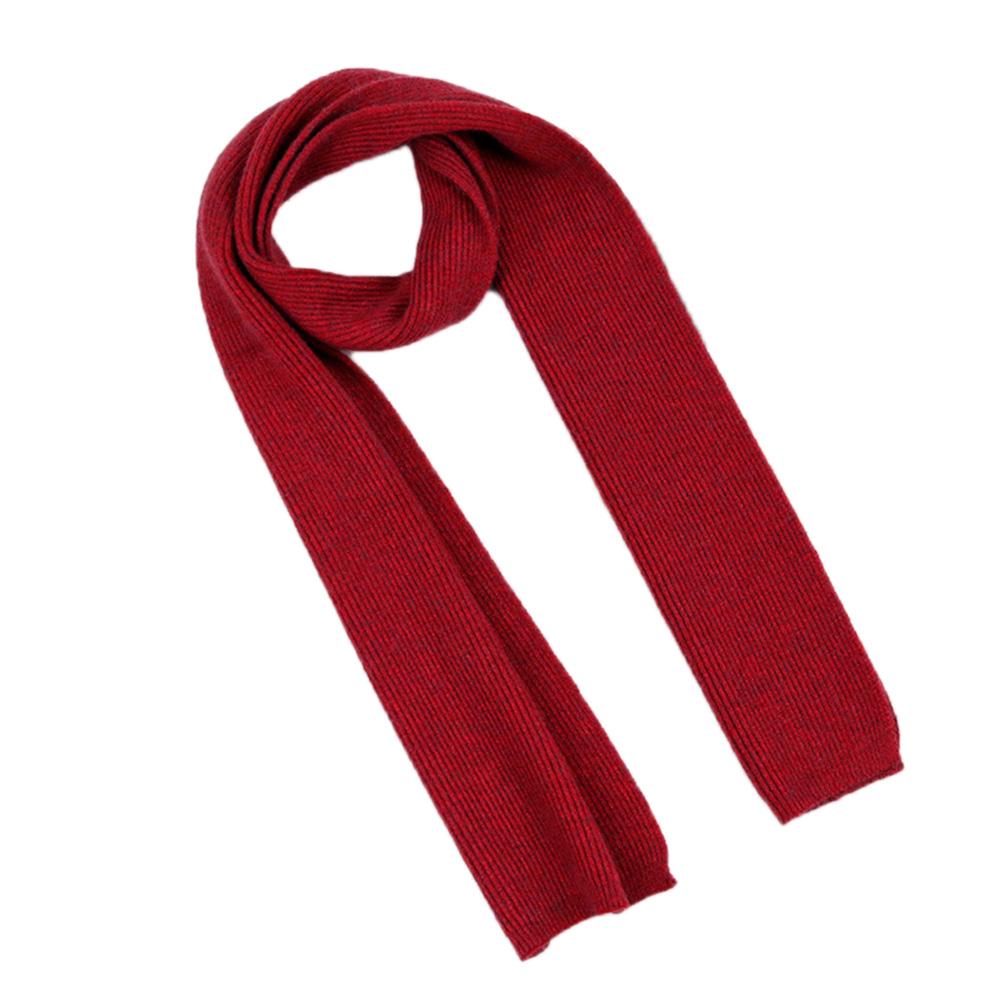 Double-side Pure Color Water Ripple Knitted Unisex Scarf Warm Soft Scarf