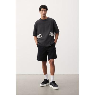 Шорты HM Canvas Regular Fit, черные