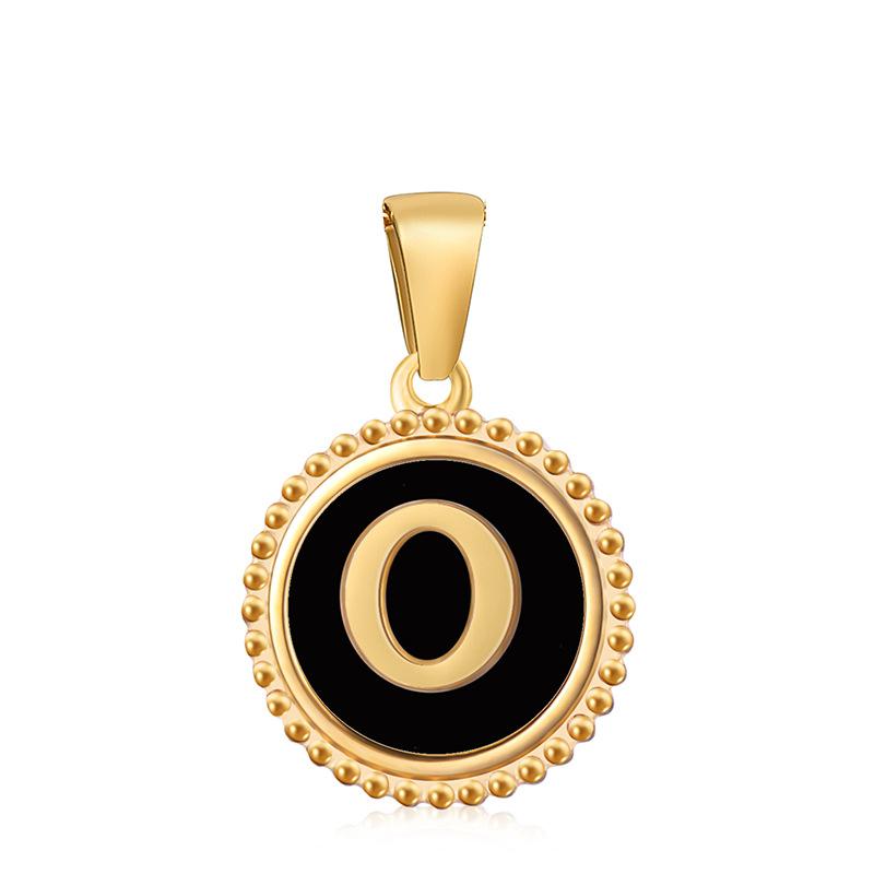 Новый кулон с черной буквой в виде капли масла, кружево 18 карат, классический универсальный нишевый дизайн кулона