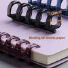 2Pcs/lot 5 Holes Loose Leaf Binder Rings Holes Diary Notebook Rings Stationery Binder Clip Holder Book Binding Rings
