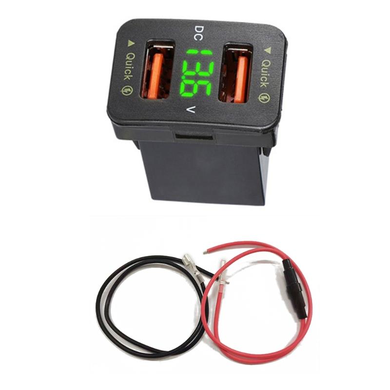 Для Toyota неразрушающий модифицированный автомобиль QC3.0 быстрая зарядка со светодиодным дисплеем