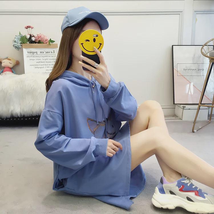 Корейский свободный свитер с длинными рукавами для беременных на весну/осень