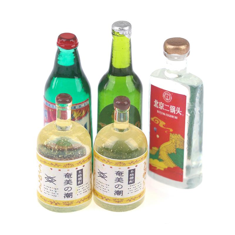 20 шт. 1:12 1:6 кукольных миниатюрных бутылок для напитков, модель кукол, кухонные аксессуары