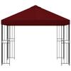 Gazebo 3 x 3 m Burgundy Polyester and Steel 190 gsm