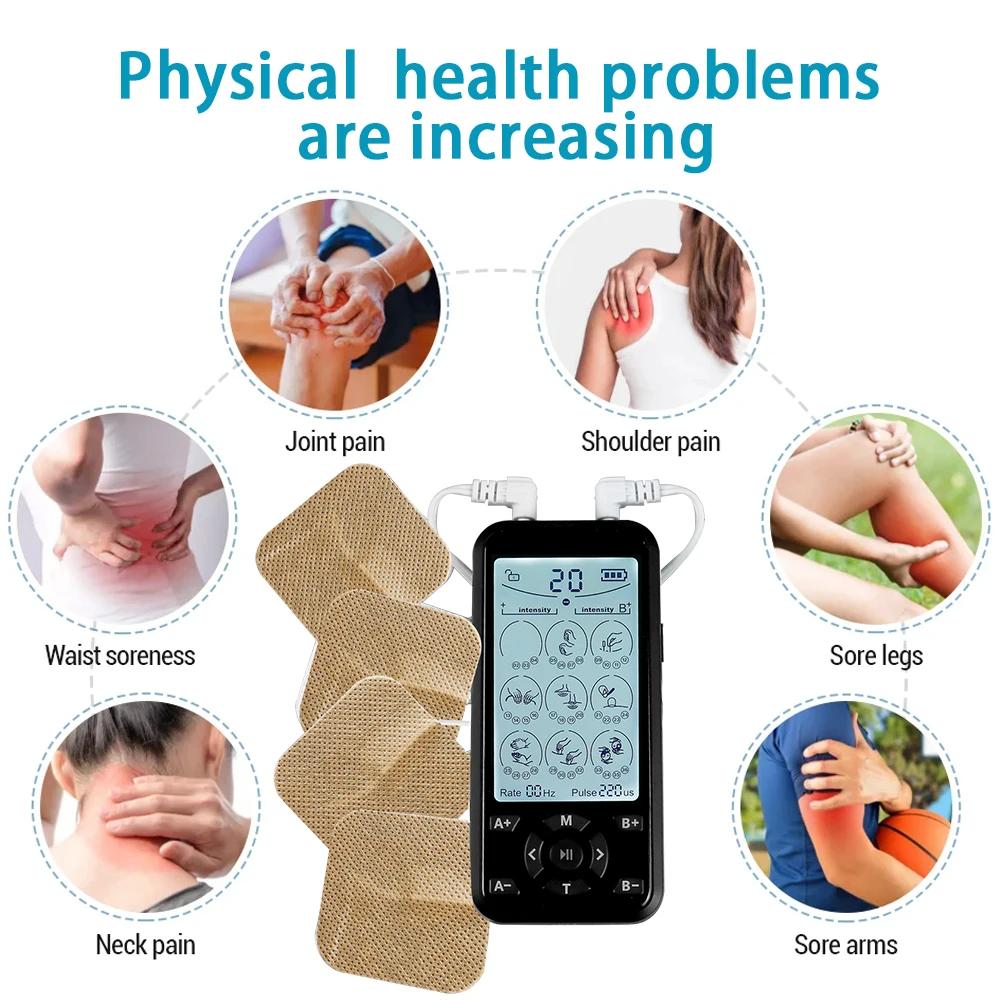 36 режимов Электрический Tens Relax Мышечный стимулятор EMS Акупунктурный массажер для тела Цифровая терапия Машина для похудения Электростимулятор
