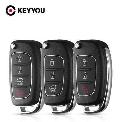 KEYYOU флип чехол для дистанционного ключа автомобиля для Hyundai Solaris ix35 ix45 ELANTRA Santa Fe HB20 Verna HY15 HY20 TOY40 Blade 3 кнопки