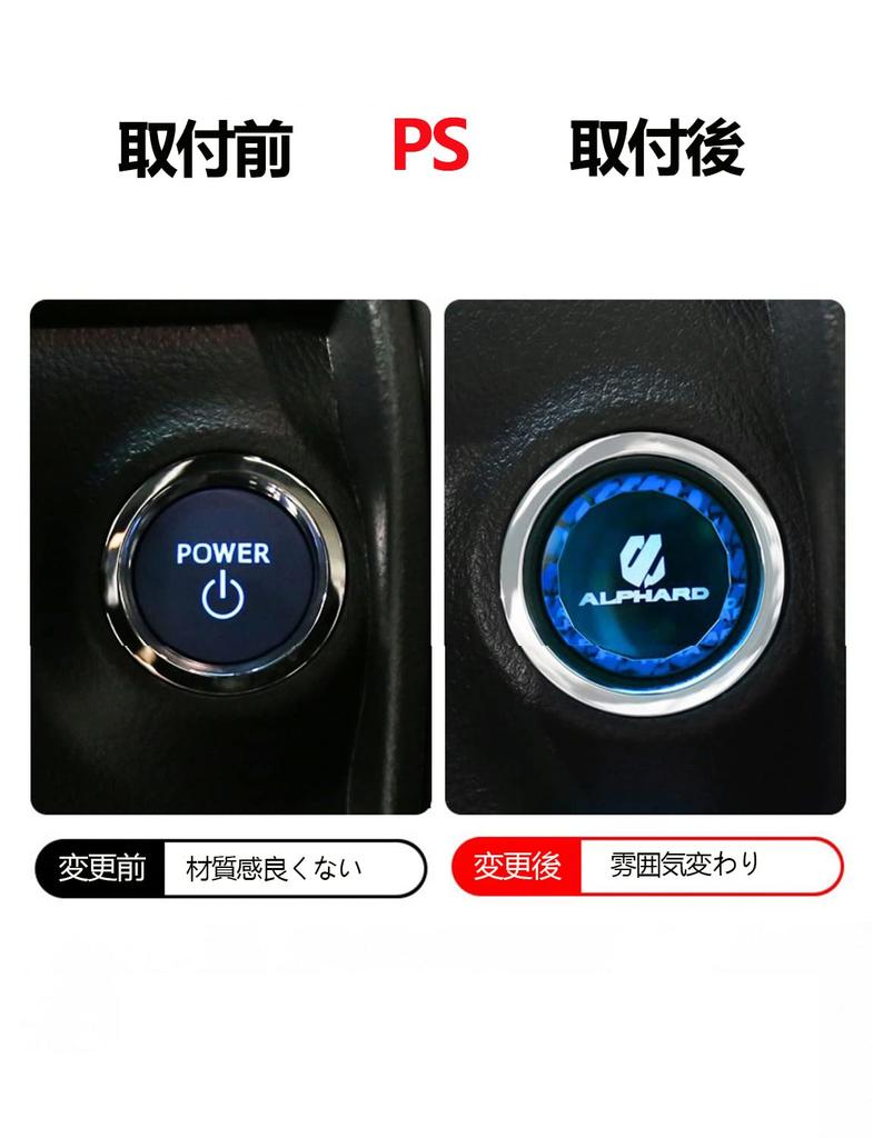 ALPHARD Alphard 30 Series Crystal Surface Treatment Крышка пуска двигателя Крышка кнопки пуска Крышка переключателя Кольцо пуска Крышка останова Дизайн Crystal Style