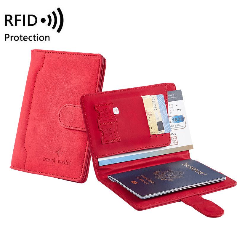 RFID Обложка для паспорта Чехол Обложка для паспорта Многофункциональный кошелек для паспорта ID Держатель кредитной карты Дорожный кошелек Дорожные аксессуары
