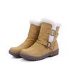 Модные зимние ботинки женские зимние ботинки на плоской подошве зимняя обувь теплые меховые ботинки до середины икры весна осень женская обувь большие размеры 34-43