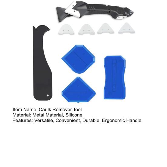1 комплект инструментов для удаления герметика, эргономичный дизайн, металлический скребок, многофункциональный скребок для клея 5-в-1 для дома