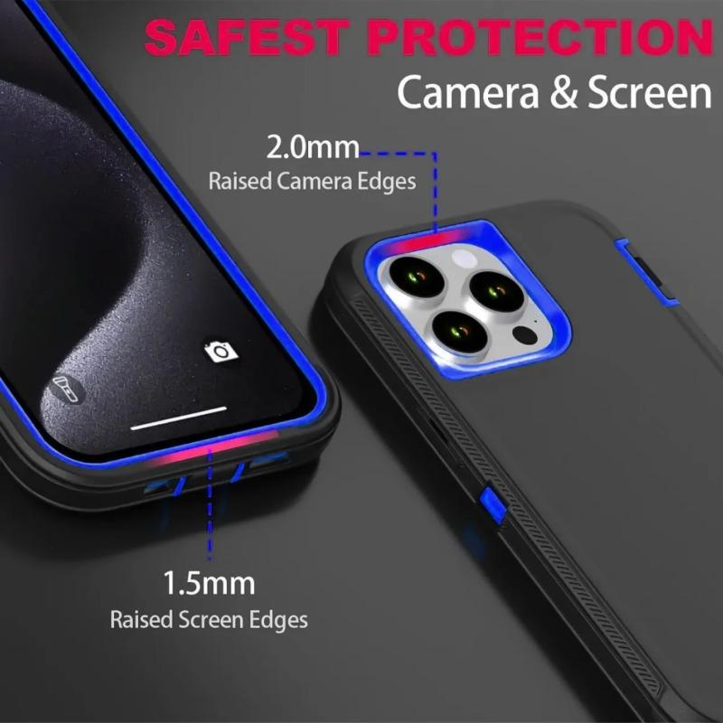 Hard 3IN1 Dustproof Defender Case for IPhone Air 17 Pro Max 16 E 15 14 Plus 13 12 11 PC+TPU OttBox Military Grade Anit-Drop Non-slip Protect Cover